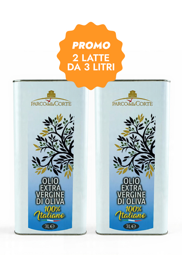 Scorta Olio EVO 100% Italiano Nuova Raccolta – Box 2 Latte da 3 L (6 litri)
